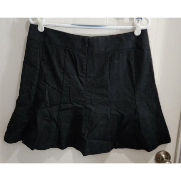 Banana Republic Women's Pleated A-Line Tennis Skirt Stretch Zip Black Size 12 - Picture 4 of 10